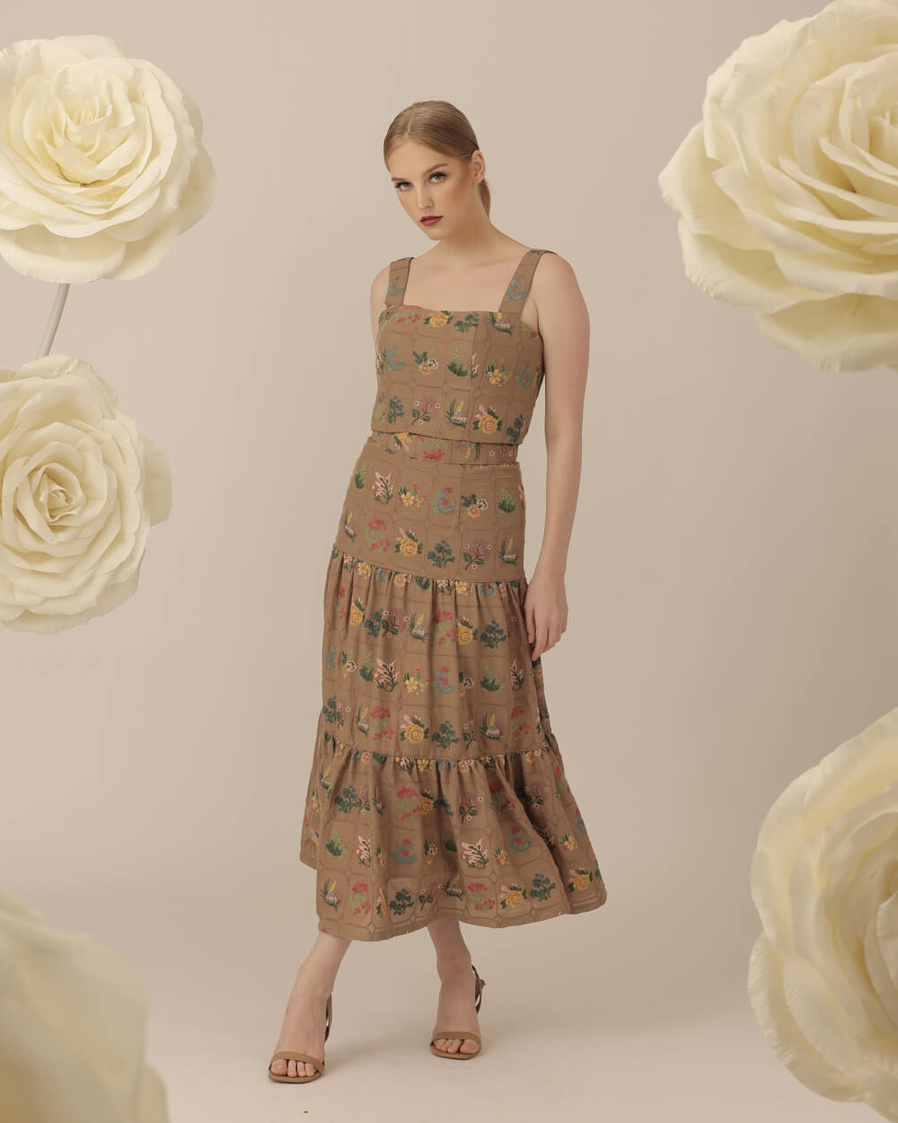 070A6245 Francoise Skirt in Coffee - Image 1