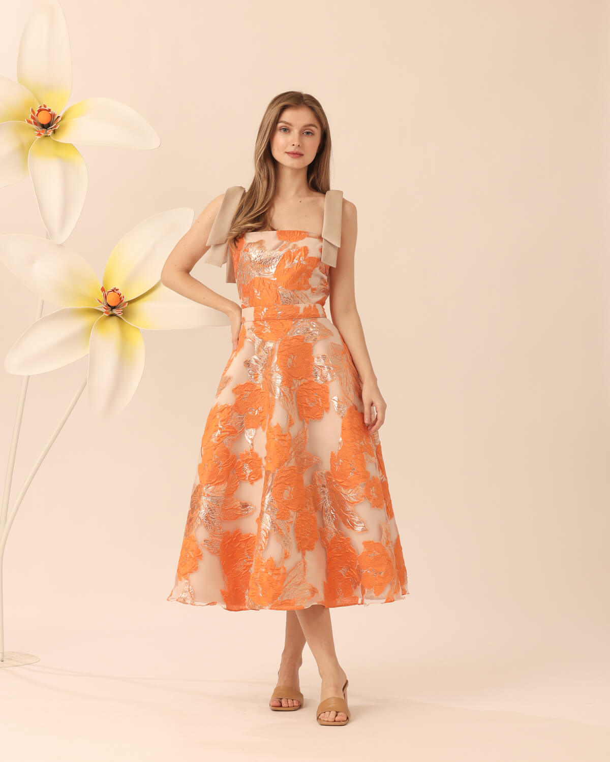 Beatrice Top in Orange