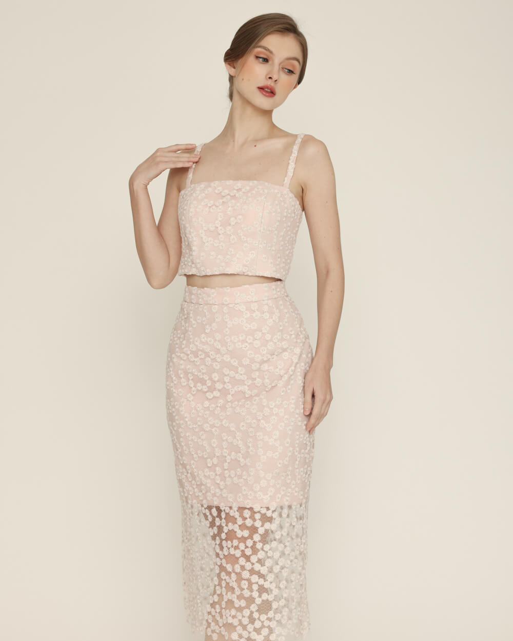 Paisley Skirt in Blush